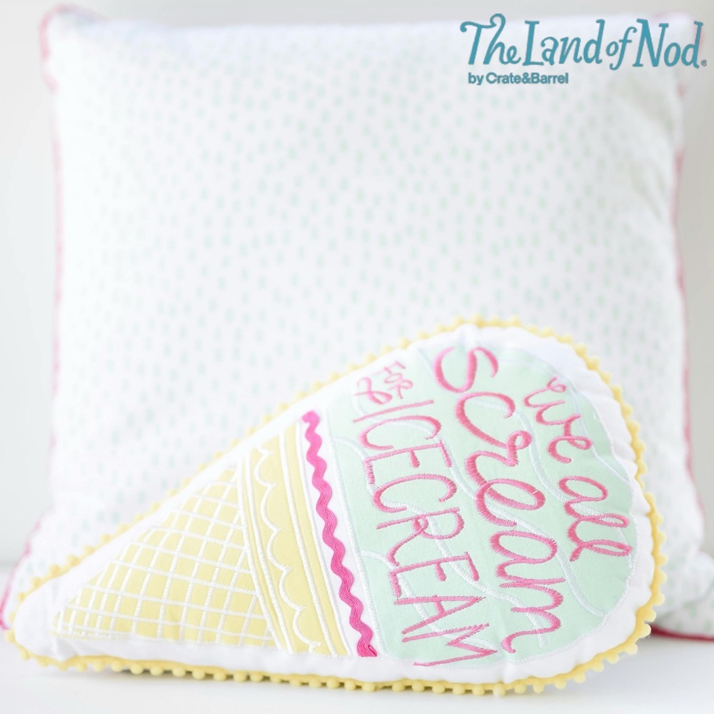 The Land of Nod Ice Cream Pillow